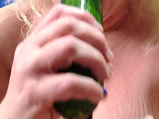 Sucking off the Biggest Cucumber