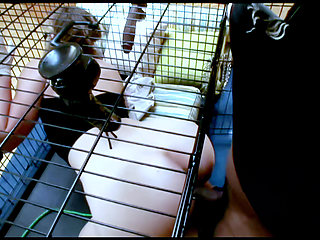 Mr Marcus: Kiara Marie Chubby Blonde Big Tits Fucked by Big Black Cock Mr Marcus in Cage Cumshot