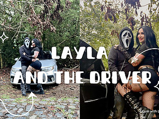 Sucking the drivers cock before the ride!