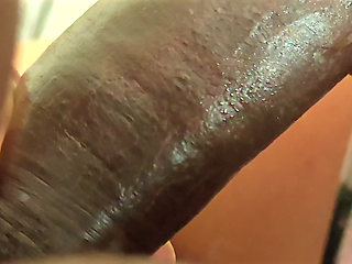 Black Man Playing the Try Not Cum Challenge with His Wife Sucking on His Cock and Ended up Cumming Hard Inside Her Mouth