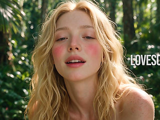 Blonde Teen Teasing Naked In The Woods (AI)