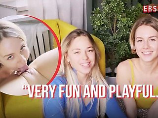 Blonde German Lesbians Alecia & Selvaggia Reunite for Hot Pussy Eating Playtime