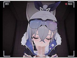 Lv999のフェラ抜きをしてくれる銀狼ちゃん