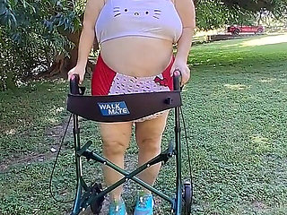 BBW Nurse Vicki Is Taking a Stroll in Her Hello Kitty Bathing Suit a Bikini! What Else Does She Do!