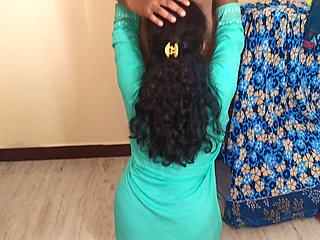 Green colour chudi college student