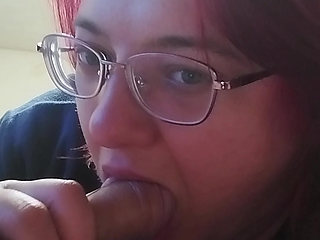 I Film My Husband as I Suck My Neighbor with Cum in Mouth