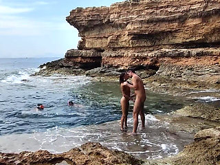 Divers Watching Us Fuck at the Beach Give Us Some Help