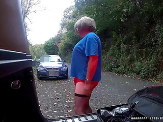 Parked in layby being watched