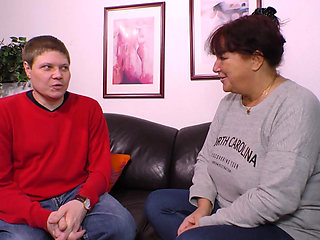 Redhead Milf does cock sucking and fucking