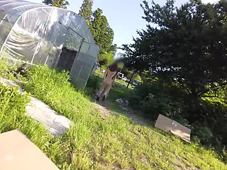 Outdoor Tease. Mischievous Girl and Controlled Release Part2