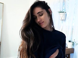 Chubby Brunette Big Boobs Dildo Masturbation