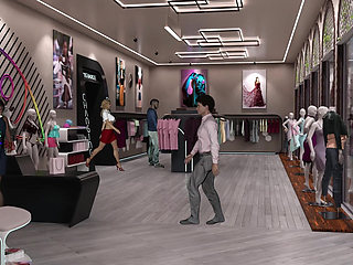 Kink Maker 6: Cliair's Change Room Dildo Ride Orgasm