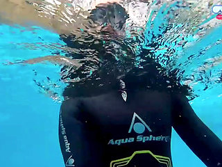 Underwater Wetsuit JOI in My Private Pool