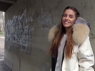 German pretty teen shows her talents at private casting fuck