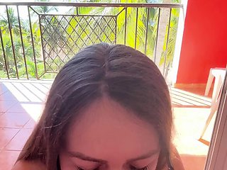 Tit fucked busty brunette blowjob babe sexy pov action