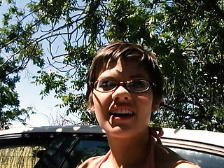 Haileey James Short Hair Brunette Glasses Loves Cock - Anal & Blowjob with Chris Strokes