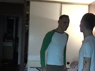 The sexy French twink Jerome James fucked bare raw by the top latino Juan Perez in his flat in Paris