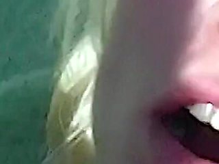 Outdoor dildo fuck for blonde