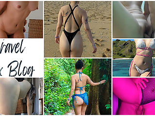 Mia Chen Travel Sex Vlog, outdoors naked and creampied!