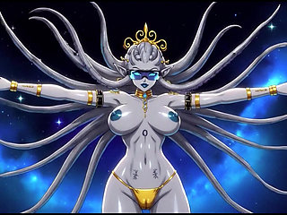 My Alien girlfriend topless in space (Ai animation)