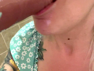 POV Public Restroom Sloppy BJ