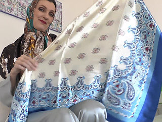 Your Step-stepmother’s New Satin Scarves Turn You on! Everything Is so Beautifully Shiny! Lady Victoria Valente