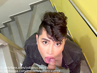 Hetero Married Fucks Beautiful Hairless Twink Bareback and Sends Him Home Full of Cum