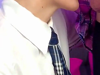 Ball licking fetish - unusual feeling for locked femboy