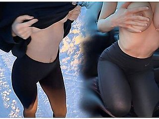 Its Cold Outside, But Its Always Hot In Stepsisters Pussy, Fucked Her In The Car