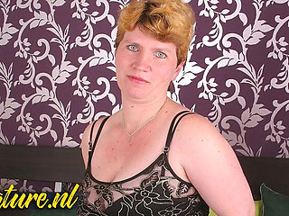 Chubby Mature Amateur Matilda Solo Play with Her Big Natural Tits & Wet Pussy