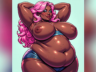 Chubby Black Women Art