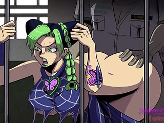 Jolyne Kujo Gets her Thicc Arse Interrogated (Jojo's Freaky Venture Commission)