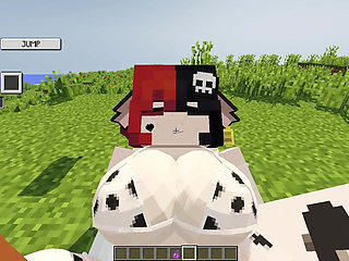 Beautiful girl dressed as a cow wants me to milk her and give her my milk