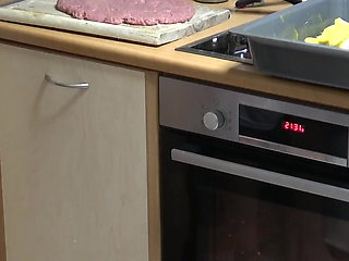 Finally Lift Her Skirt and Fuck My Stepmom in Kitchen