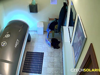 Czech Solarium 240: Young Woman’s Steamy Solarium Exploration