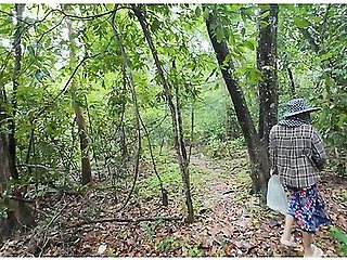 Thai Teenager Walks Around Picking Mushrooms And Gets Fucked In The Pussy. Thai Audio