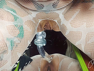 Redhead MILF Fucks Herself with a Dildo in the Mirror, Huge Squirts and Real Orgasm