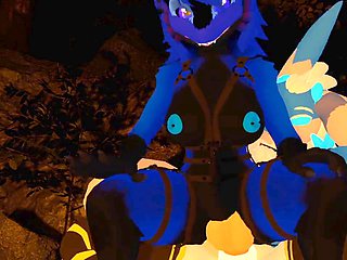 Chick Nardo Tory gets wild camping ride on a furry brute