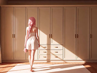 Lustful Pink Haired Cutie Outdoor Stroll to Bedroom Soft