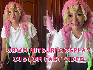 Grwm Mitsuri Cosplay Prep Gassy Girl Farts While Doing Makeup and Outfit