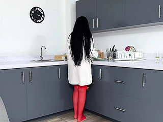 POV Fucking My Busty Stepmom Hard in Kitchen to Solve Her Problems - Stella Osorio