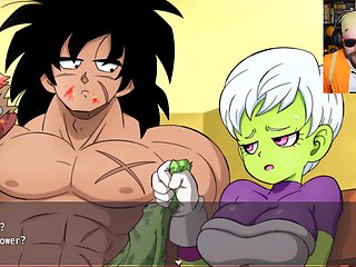 Goku, Dragon Ball Z hentai, and Broly in hot anime porn action with Cheelai