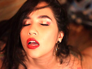 Sensual and Erotic Masturbation with My Red Panties Inside My Pussy