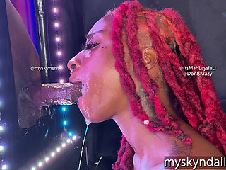 Throat Goat Gets a Big Black Dick