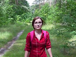 Pretty faced German girl is happy to suck that dick in public