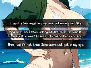 The date with Tsunade on the beach. Topless of Naruto's biggest natural tits.