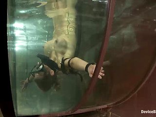 Underwater Inverted Sybian Helpless Big Tittied Blonde Suffers Mindblowing Orgasms - Kink