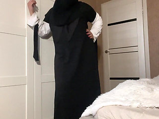 Stepmom Shows Pantyhose to Stepson
