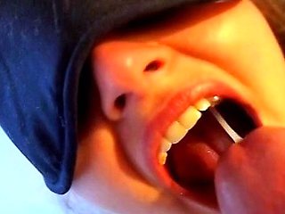Amateur Mouthful of Cum