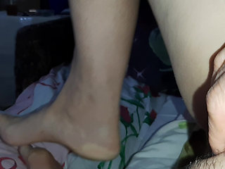 First, my stepsister caught me masturbating and told my stepmother about it, who forbade me to do it (with loud moans and talk)